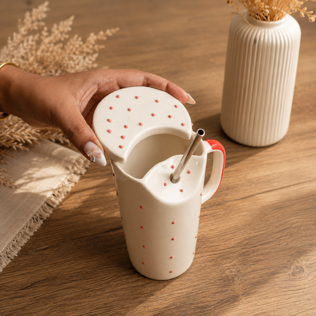 Artecasa Crimson Ceramic Sipper Hamper | Premium Raksha Bandhan Gift Hamper