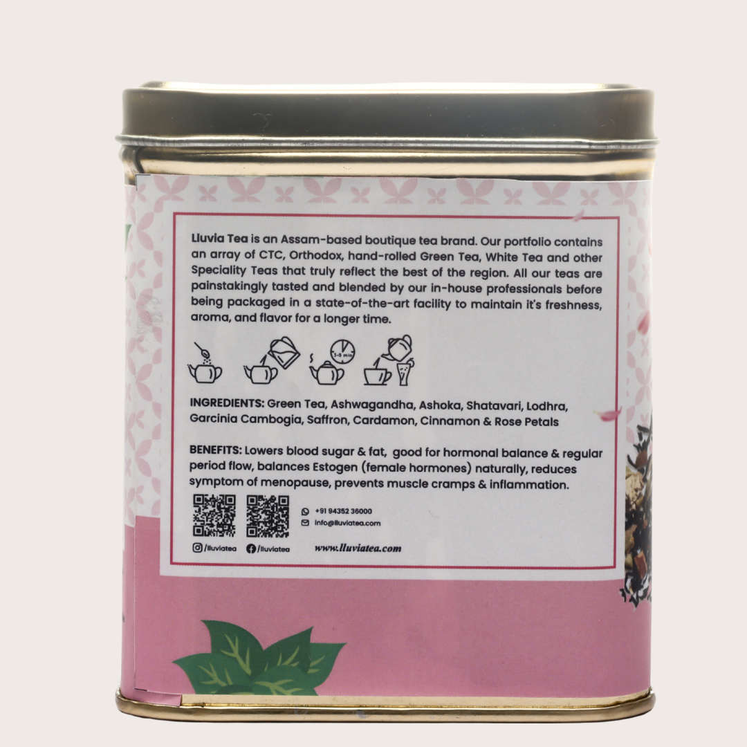 Lluvia Tea Periods Perfect Tea - Regulates Menstrual Cycle | Reduces Periods Cramps | Eliminates Toxins - 50 Grams