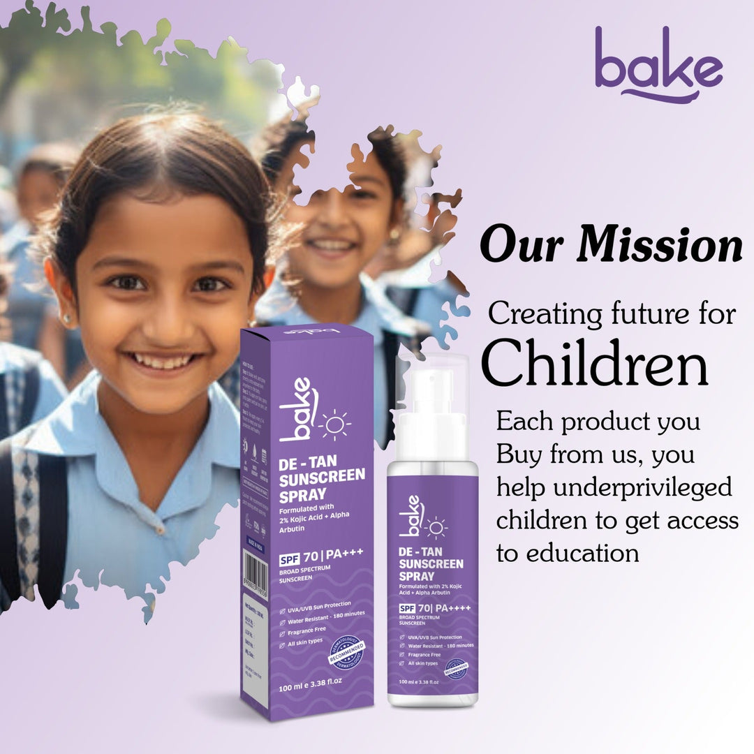 De-tan Waterproof Sunscreen Spray SPF 70 PA+++ with 2% Kojic Acid