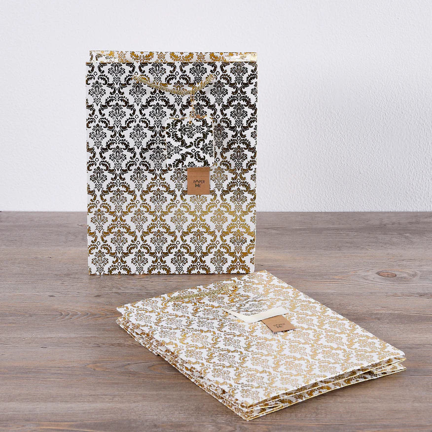 Damask Medium Gift Bag - Set of 3