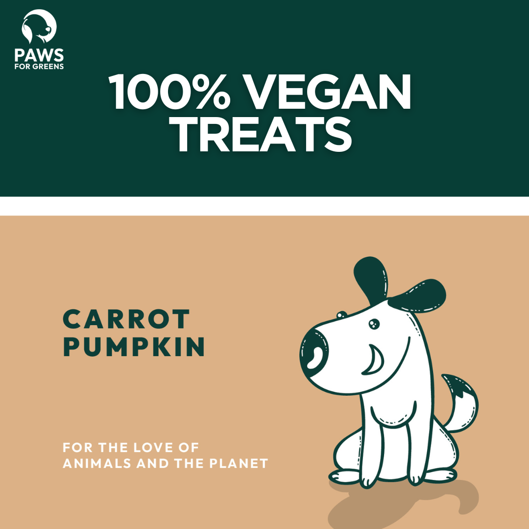 Paws For Greens Vegan Treats- Carrot and Pumpkin Flavour - 100 gm