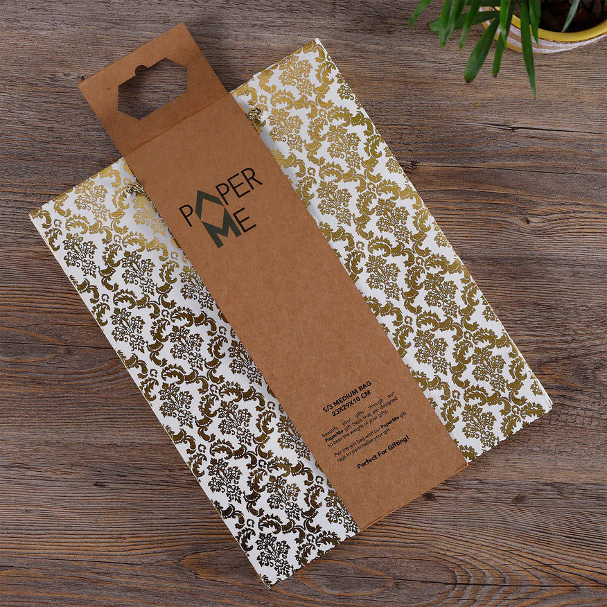 Damask Medium Gift Bag - Set of 3