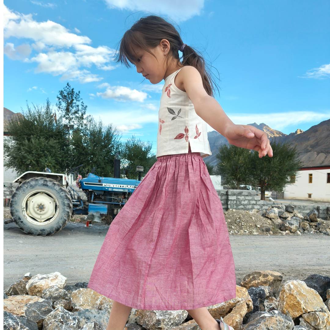 Twirl - Long Cotton Skirt for Girls