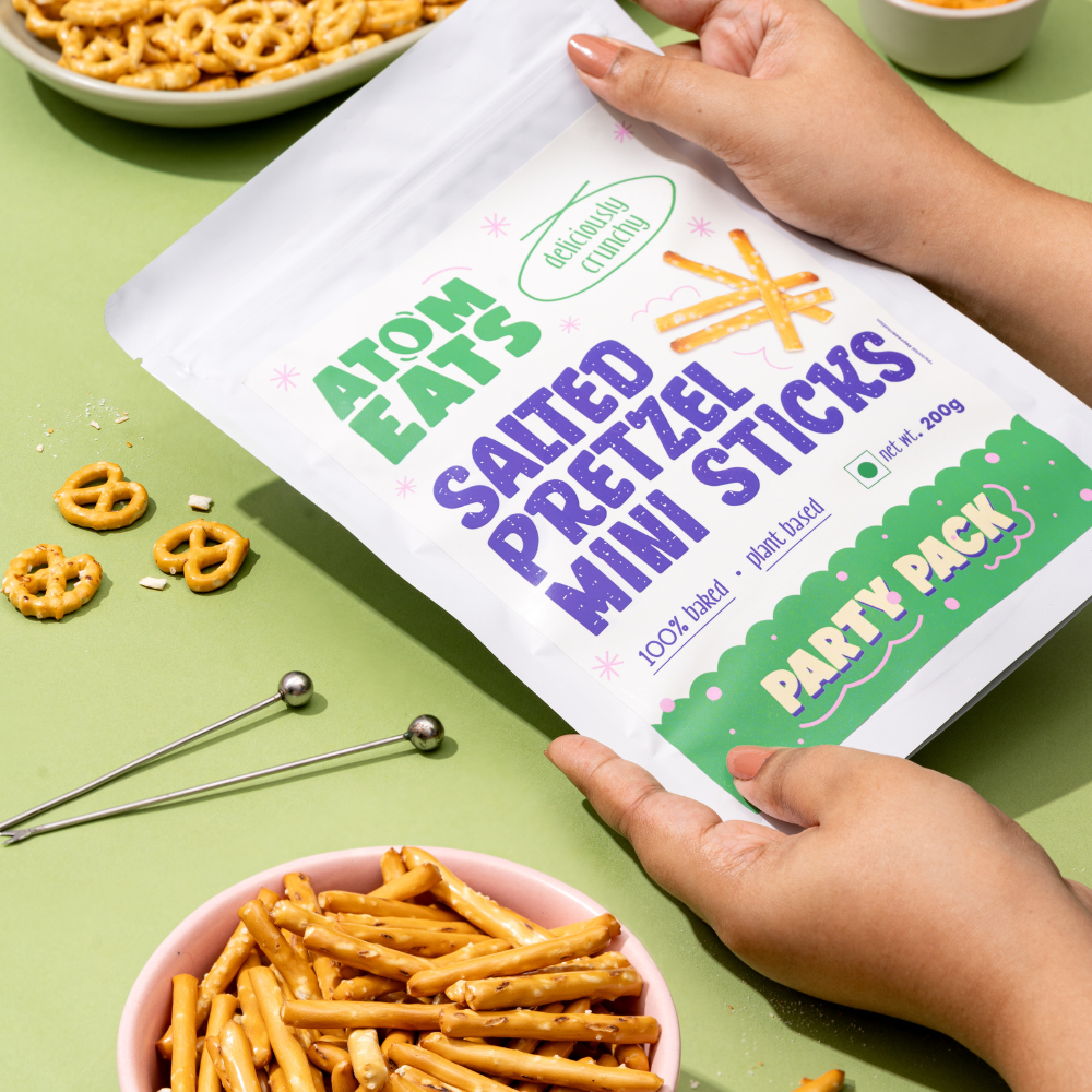 Atom Eats Salted Mini Sticks Party Pack | 200g Pack by Atom Eats