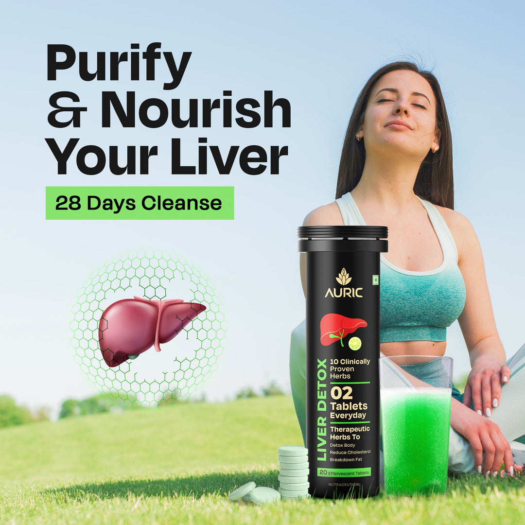 Auric Liver Detox Effervescent with 10 Super Ayurvedic Herbs