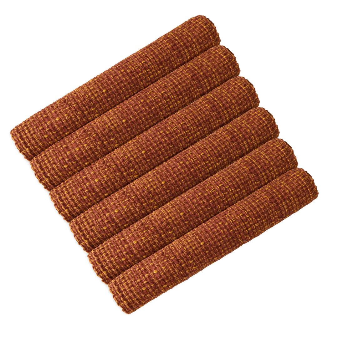 Country Village Cotton Placemats - Woven Weaved Design
