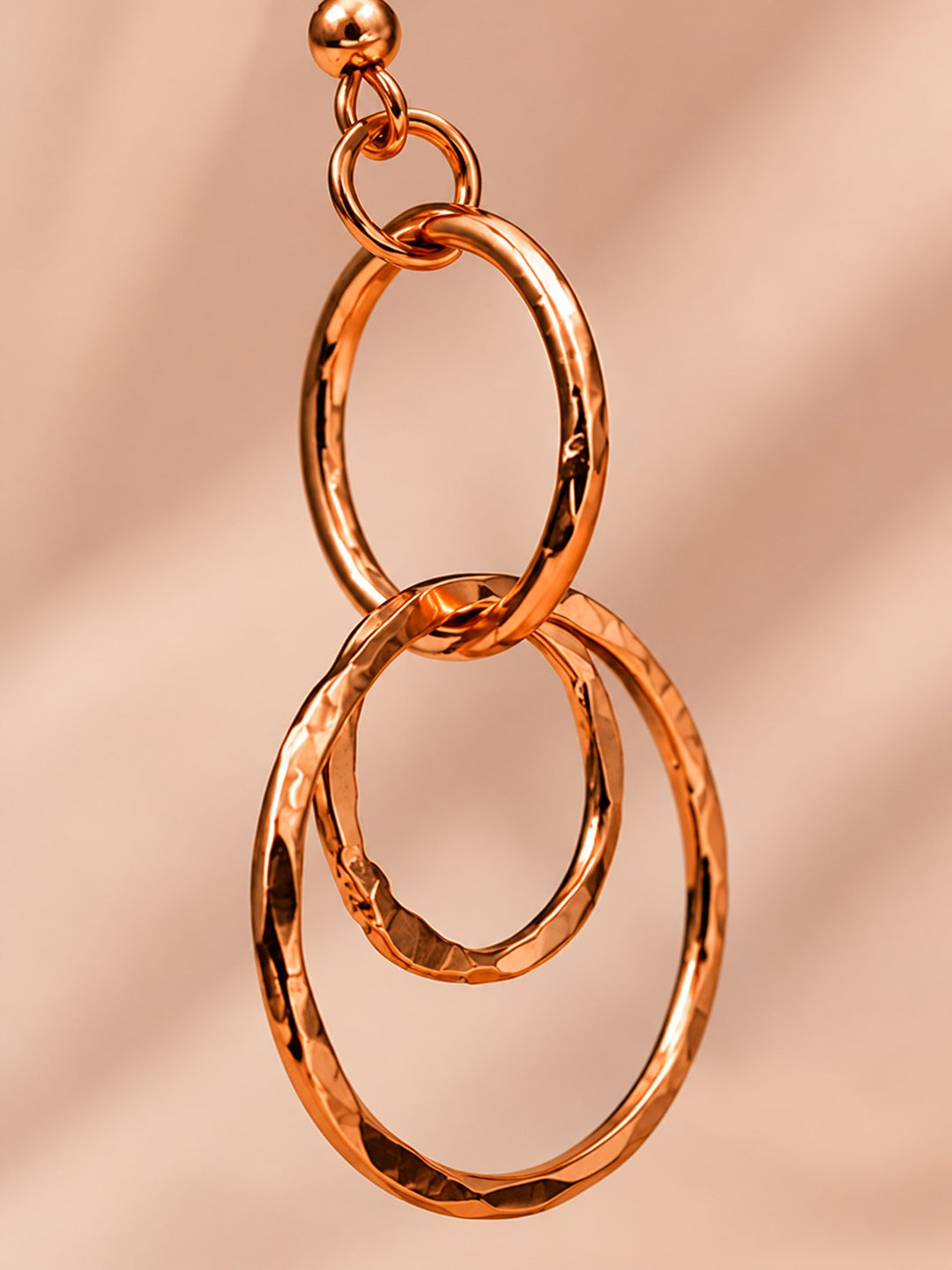 Bamboology Trends Copper Drop Earrings | Round Design