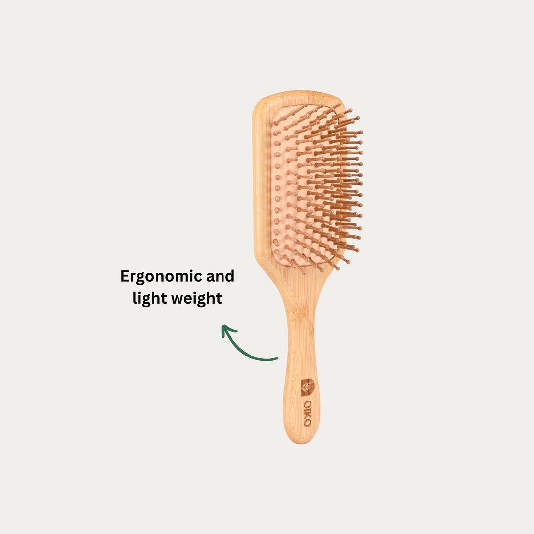 OIKO Bamboo Hair Brush with bamboo bristles