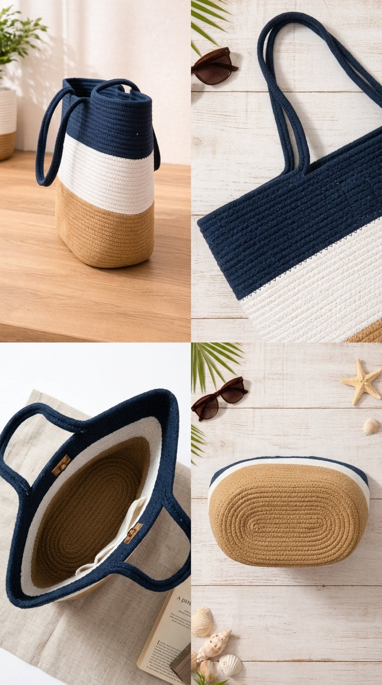 Onearth Harbor Weave Tote Bag