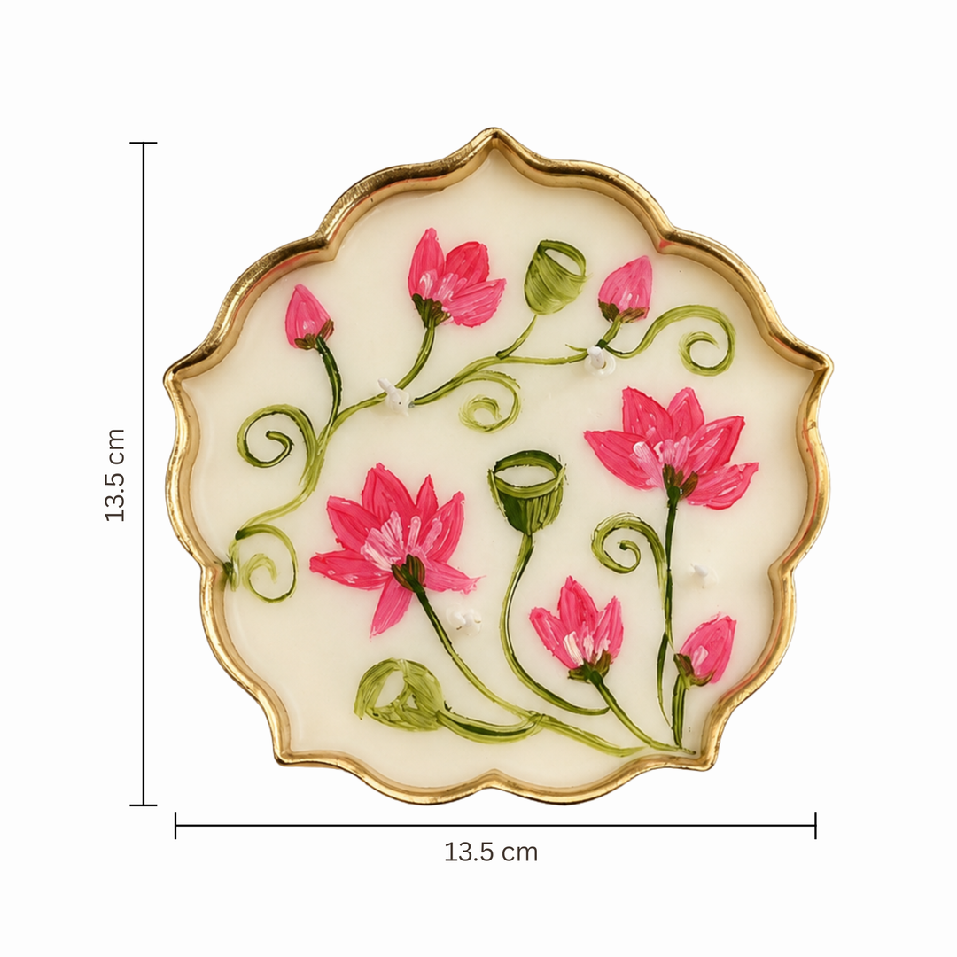 Ishmades handpainted pichwai candle