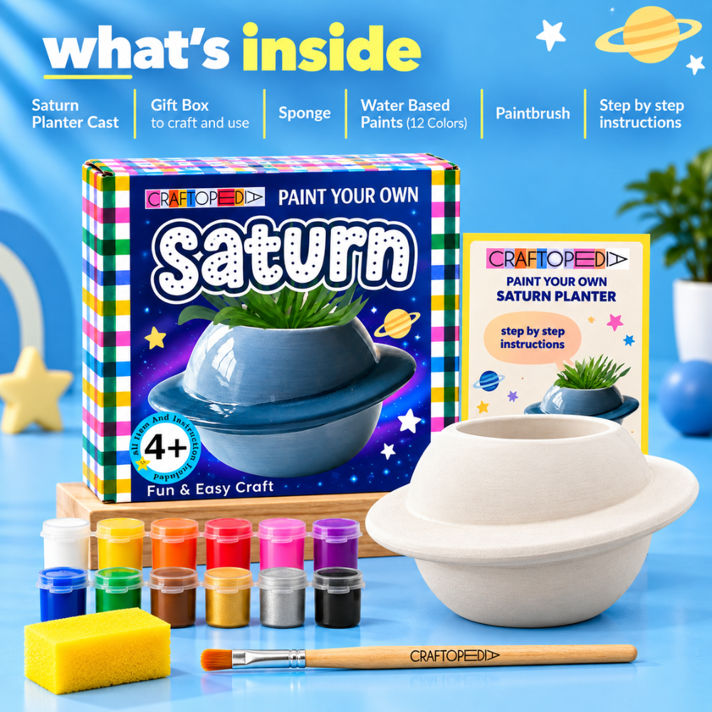 Planter Painting Kit - Saturn (Space)