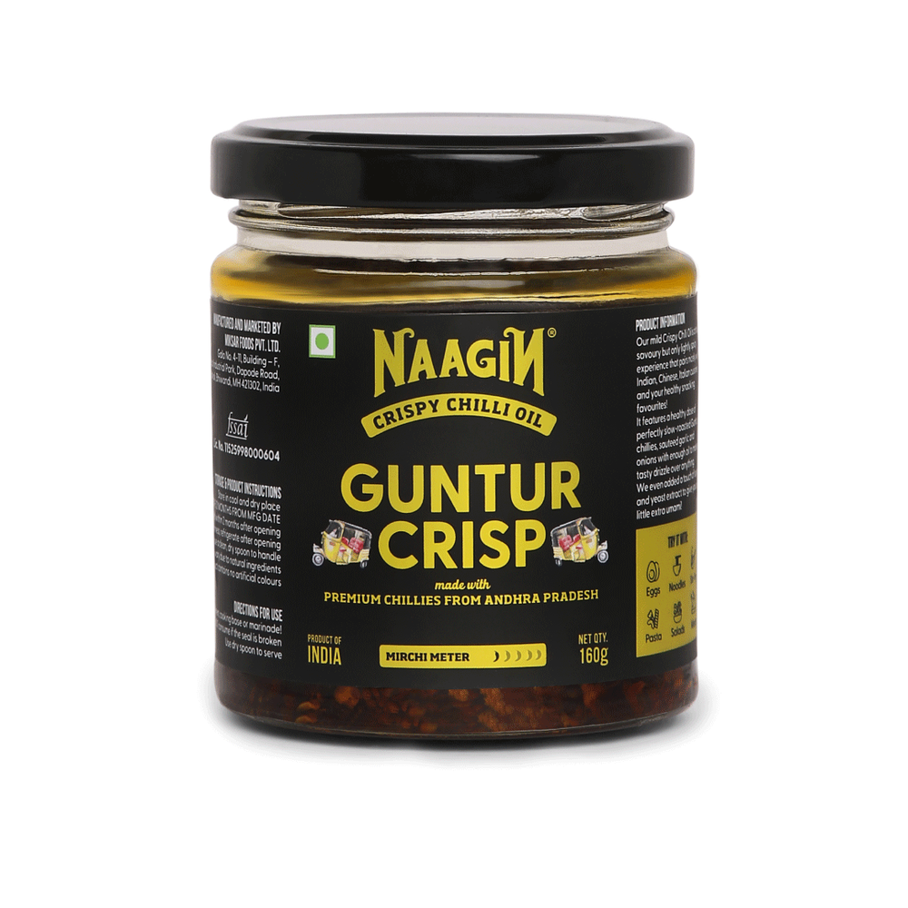 Naagin Sauce Indian Spice Essentials - Crispy Chilli Oil (Mild, 140g)