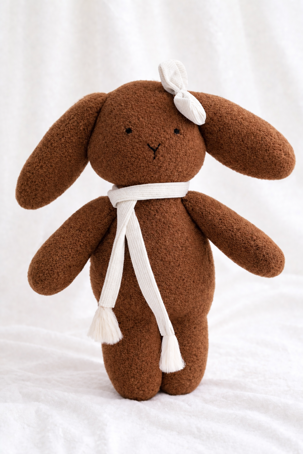 Noori Bunny Handmade Plush Doll | Bamboo Cotton Terry Soft Toy for Baby