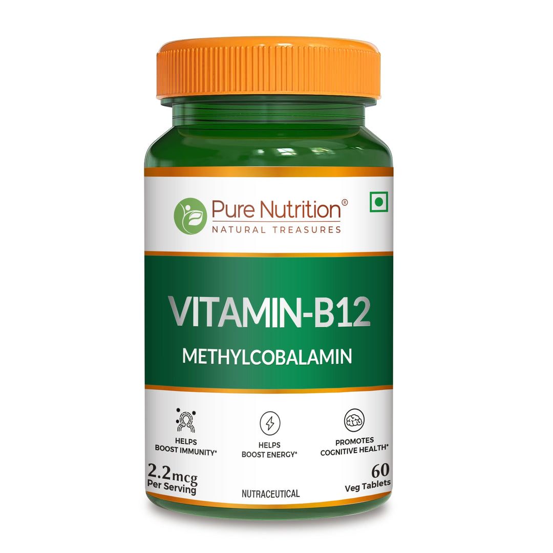 Vitamin B12 Methylcobalamin - 60 Vegetarian Tablets | Supports Energy and Overall Wellness for Men and Women