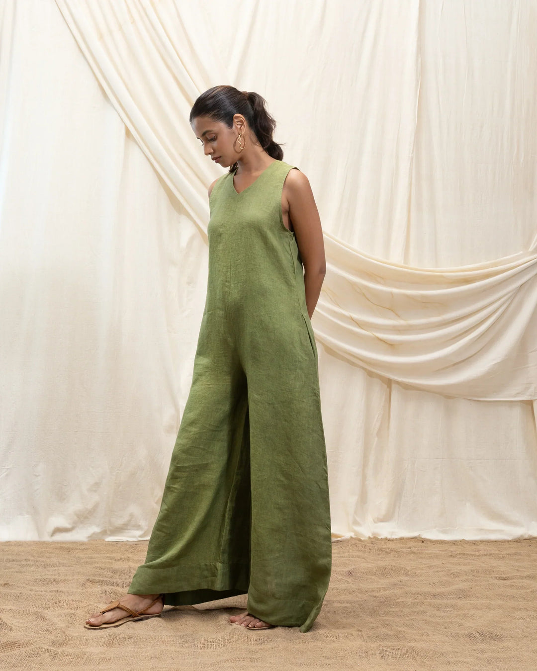 AKASHI Solid Jumpsuit with back detailing