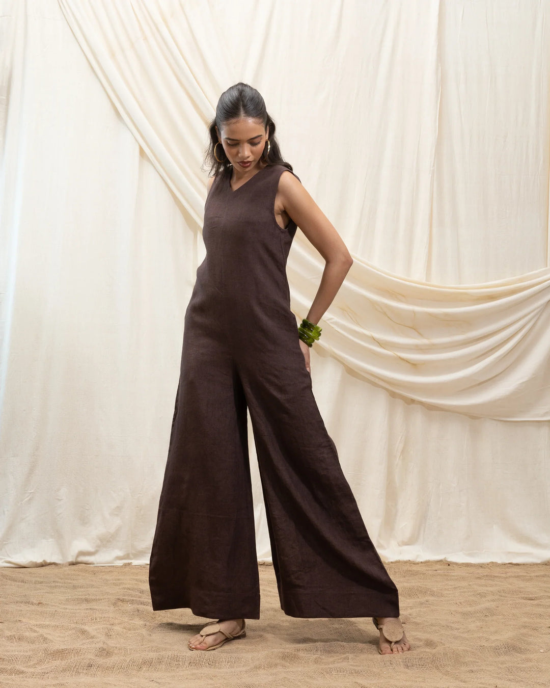 AKASHI Solid Jumpsuit with back detailing