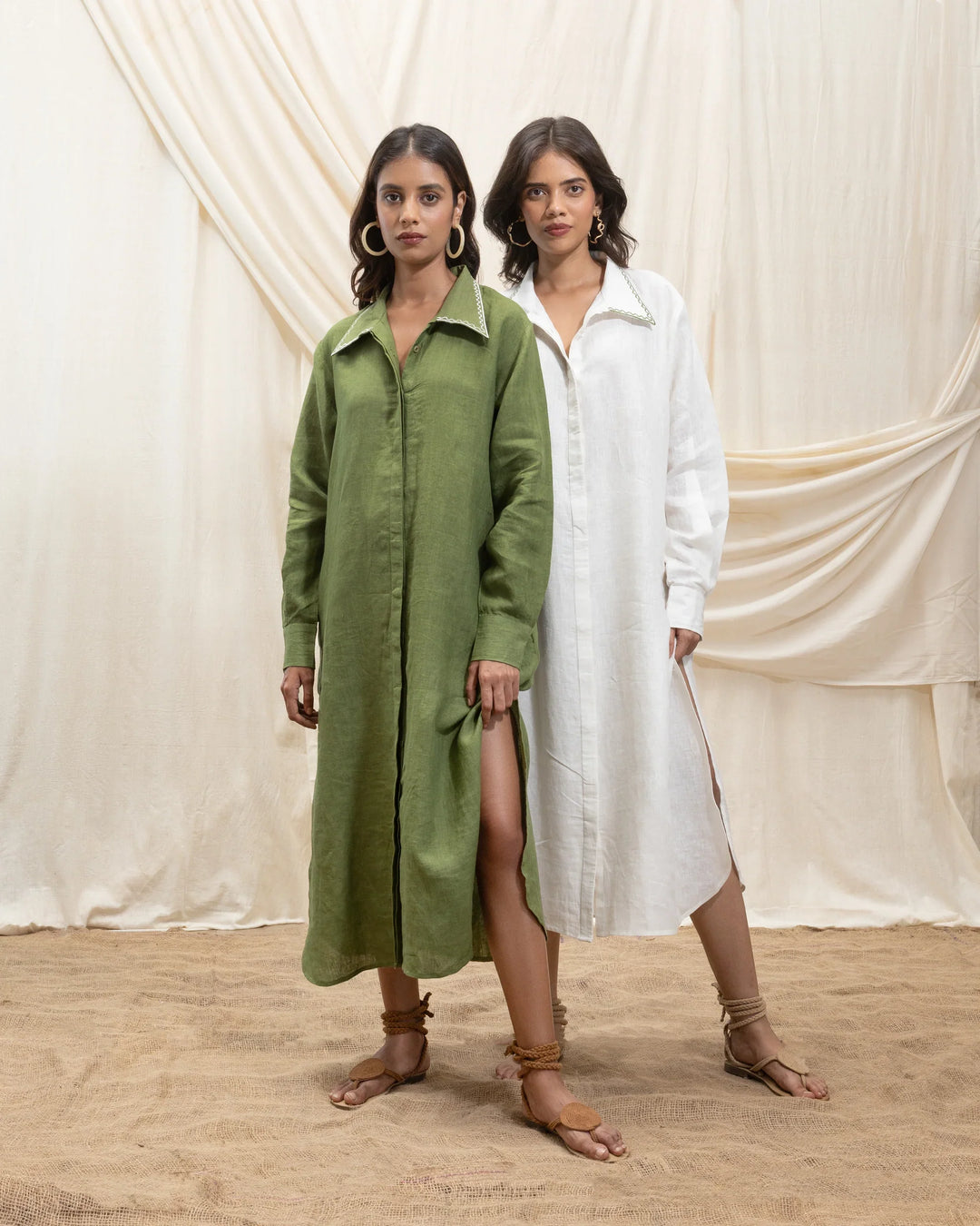 AKASHI Button down shirt dress