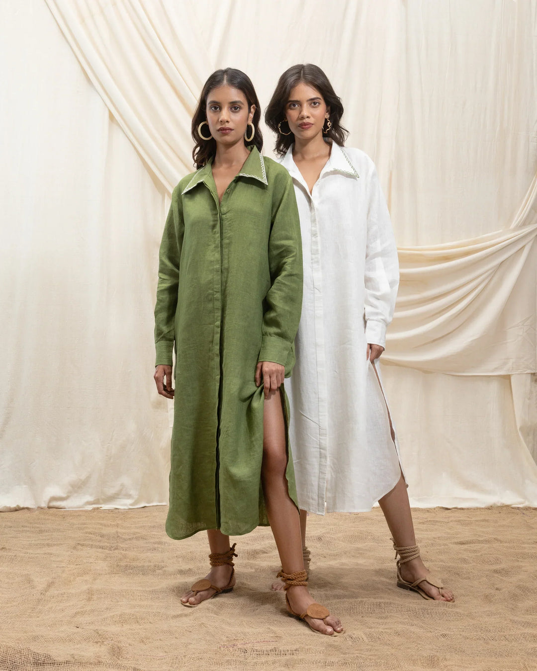 AKASHI Button down shirt dress