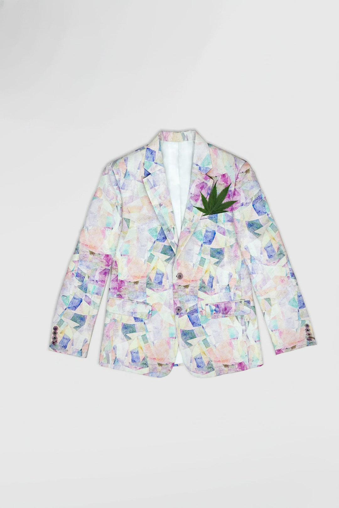 Adam Leaves Theo- Hamp printed blazer