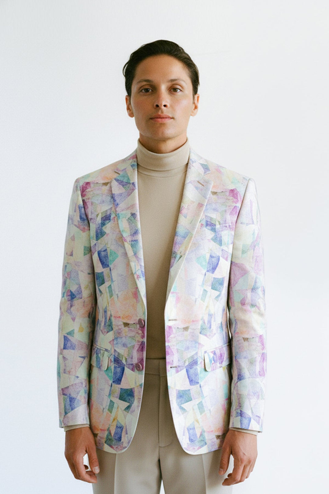 Adam Leaves Theo- Hamp printed blazer