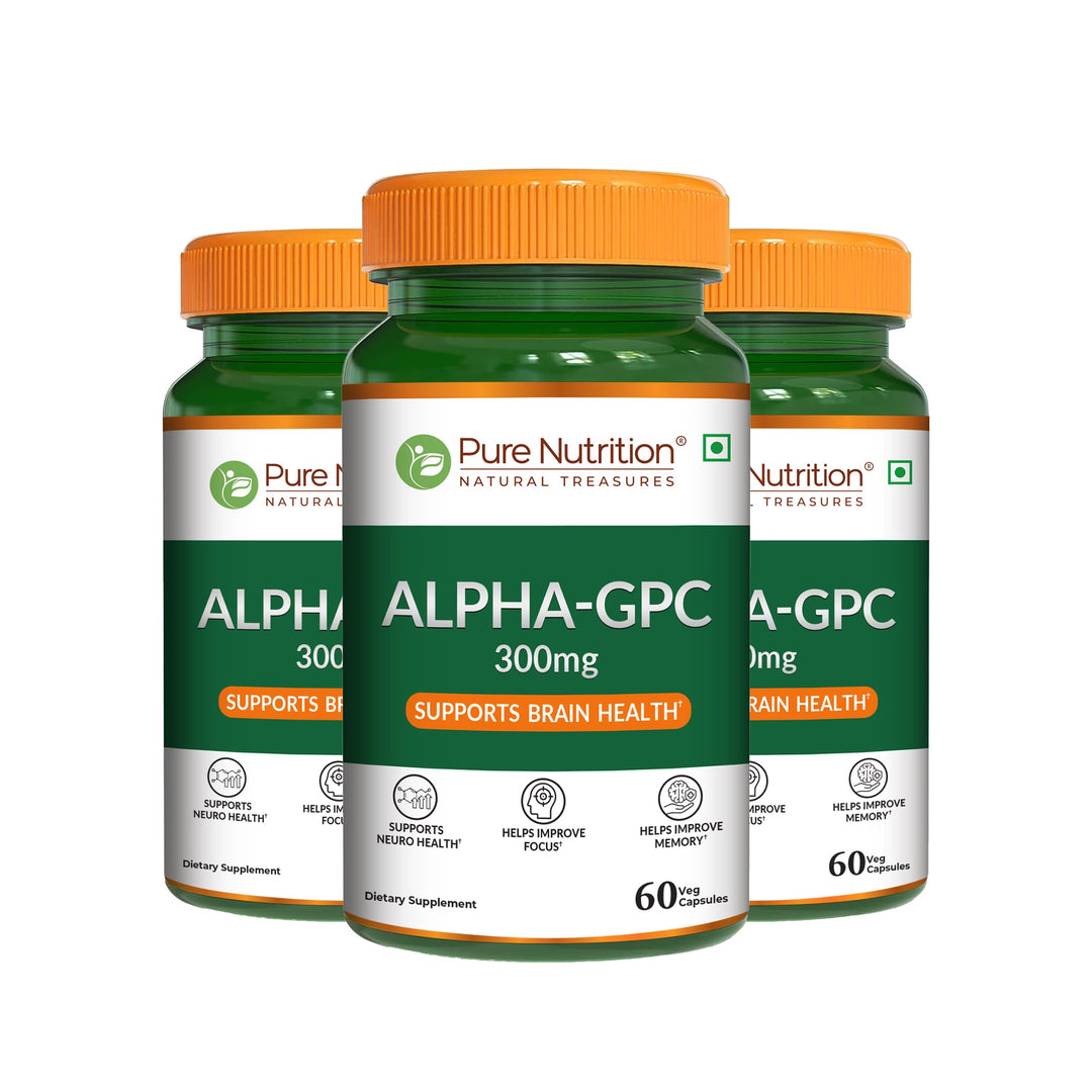 Alpha-GPC 300mg Capsules Brain Function, Focus & Mental Clarity | 60 Capsules