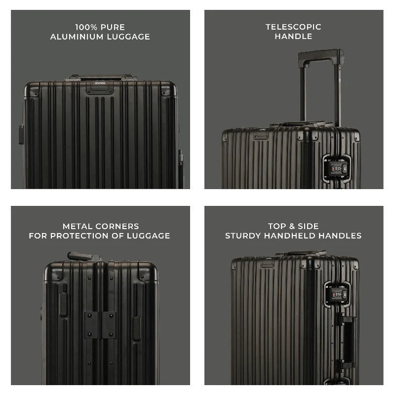 Eume Aluminium Black Check-In Medium