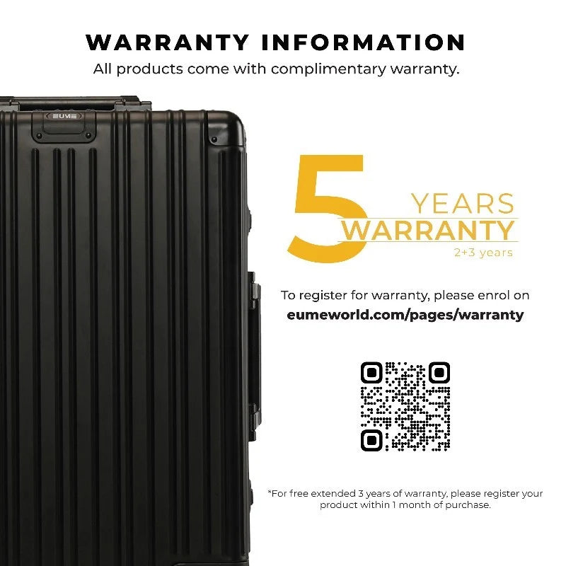 Eume Aluminium Black Check-In Medium