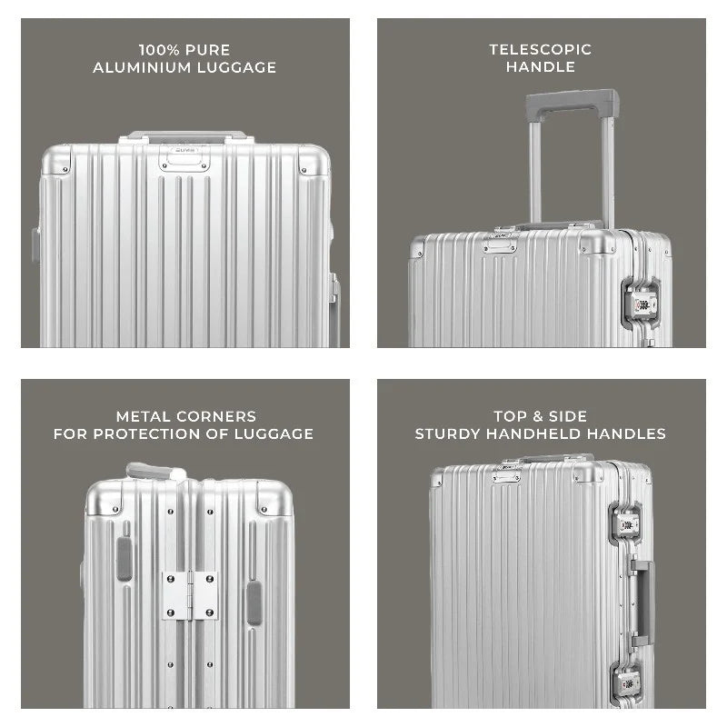 Eume Aluminium Black Check-In Medium