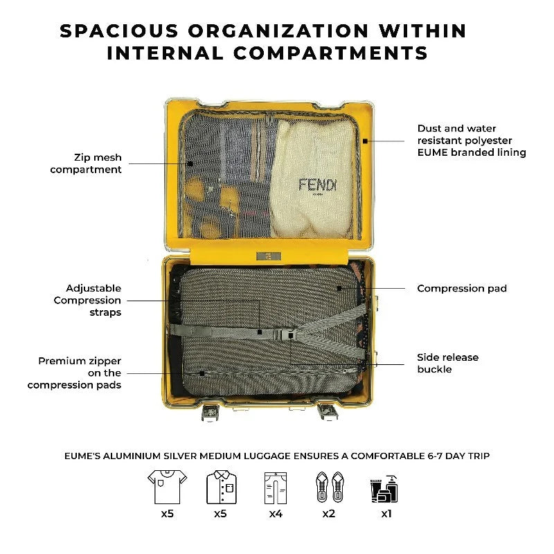 Eume Aluminium Black Check-In Medium