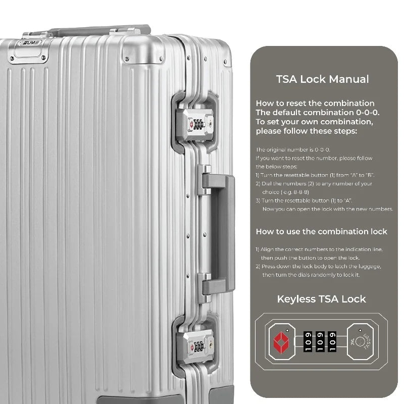 Eume Aluminium Black Check-In Medium