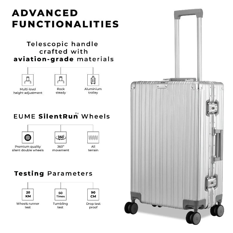 Eume Aluminium Black Check-In Medium