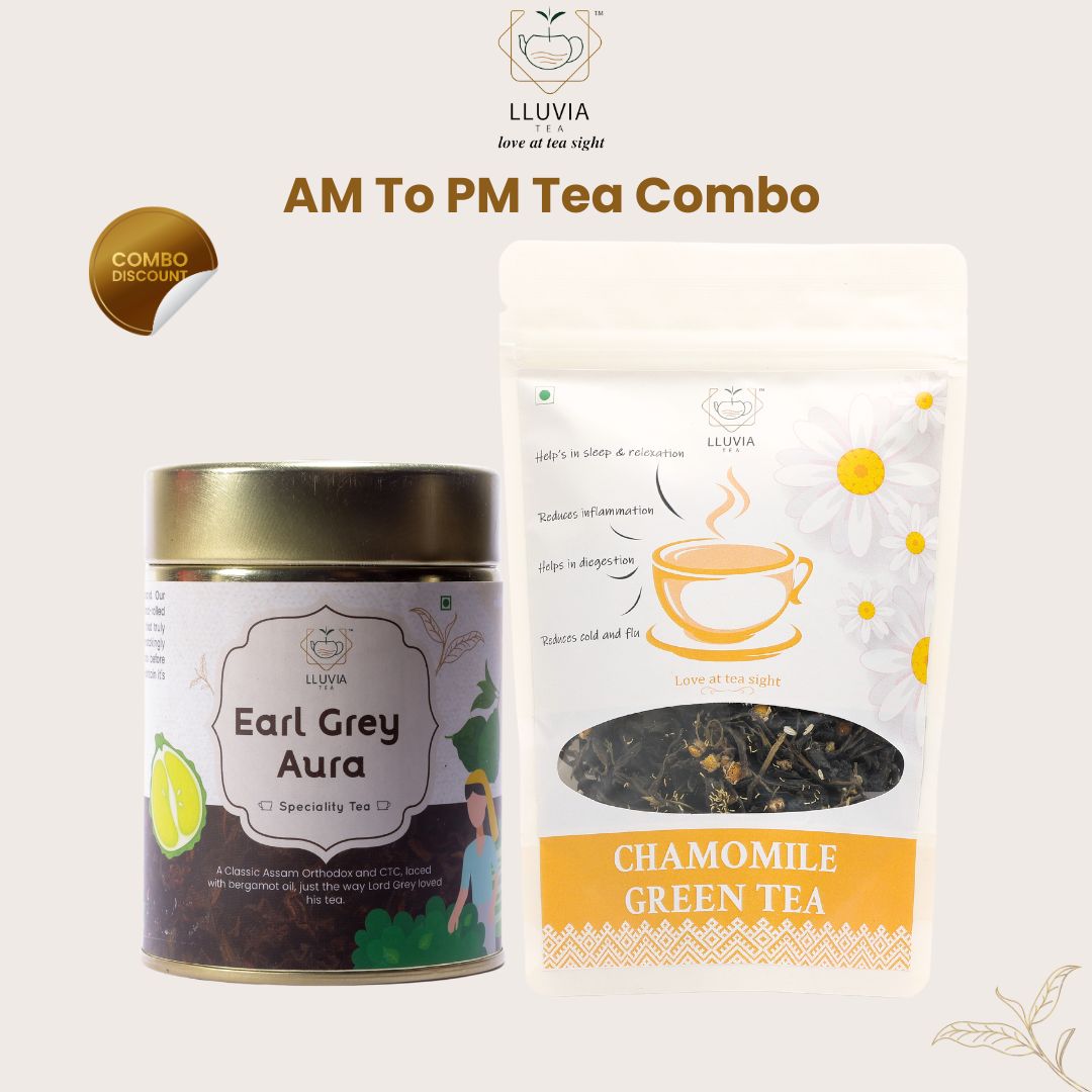 Lluvia Tea AM To PM Tea Combo - Earl grey & Chamomile Tea