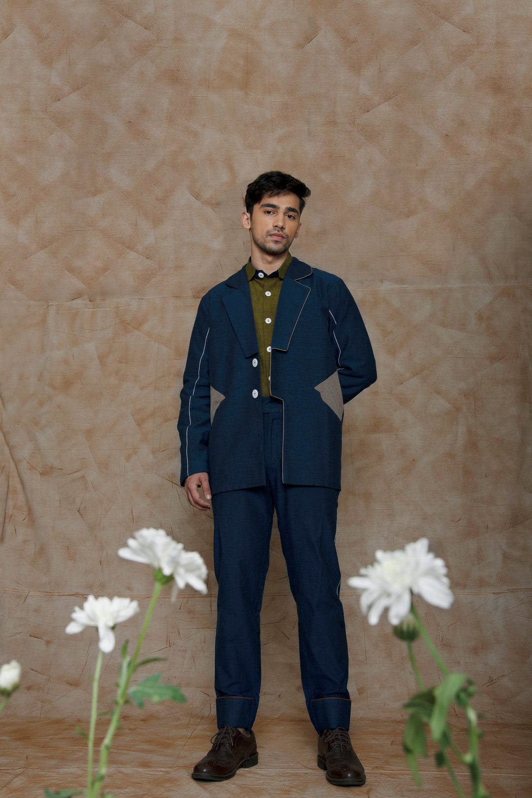 Anushe Pirani Jacket With Color Block Pockets