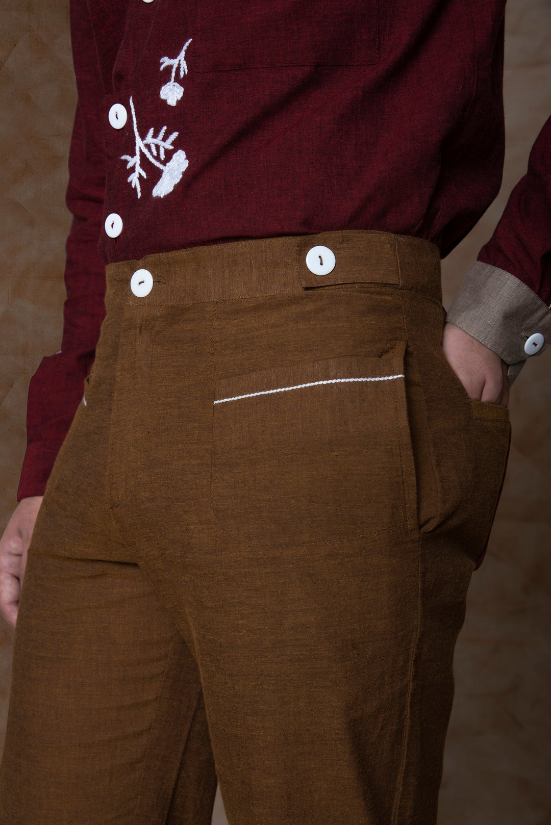 Anushe Pirani Piping Detail Pants