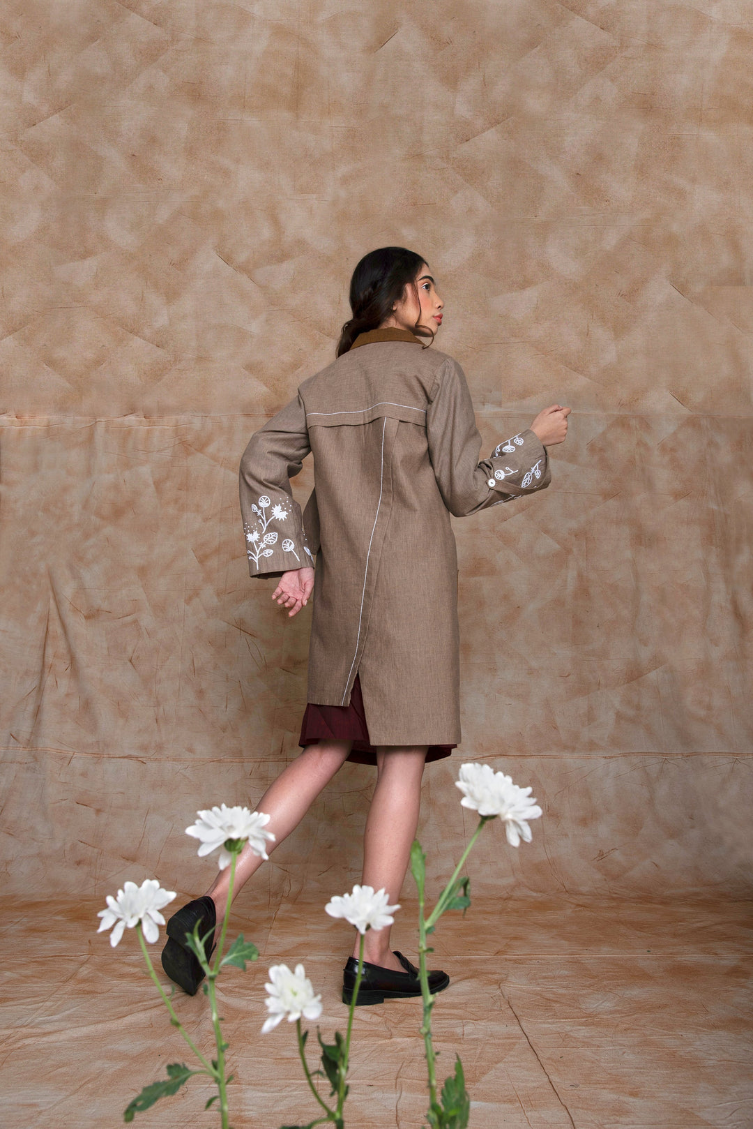 Anushe Pirani High Low Hem Trench