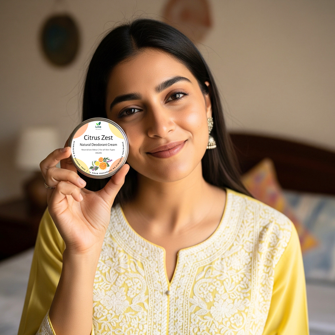 Lilo Naturals Natural Deodorant Cream| Citrus Zest | Enriched with Shea Butter, Mango Butter, Jojoba & Almond Oil