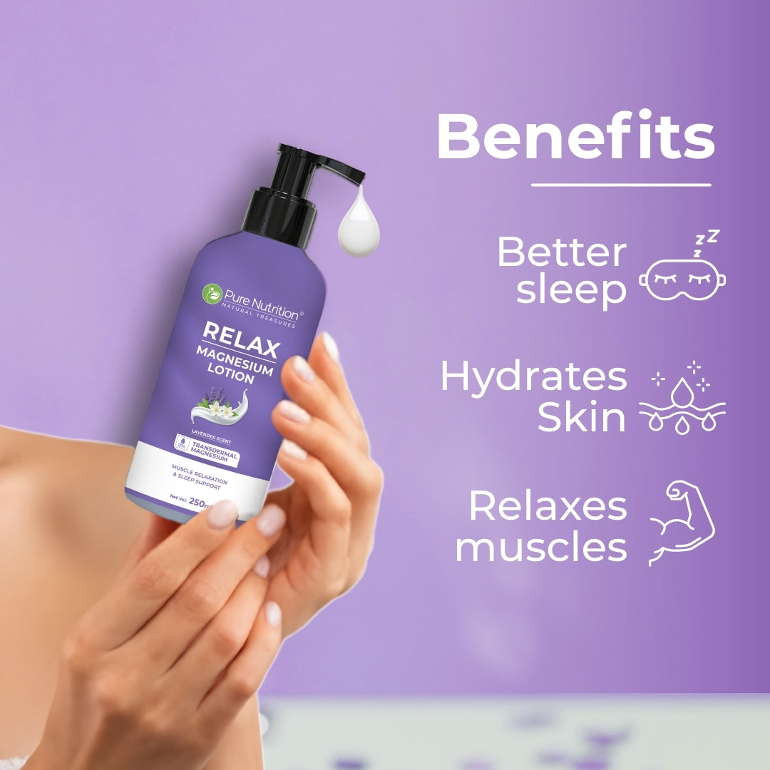 Pure Nutrition Relax Magnesium Lotion | Lavender Scent | 250ml