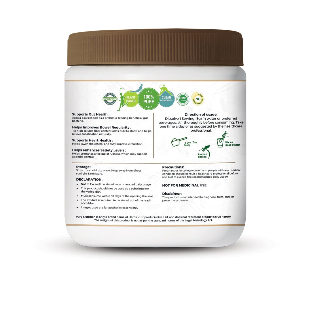 Acacia Powder  Prebiotic Fiber for Gut Health & Digestive Wellness