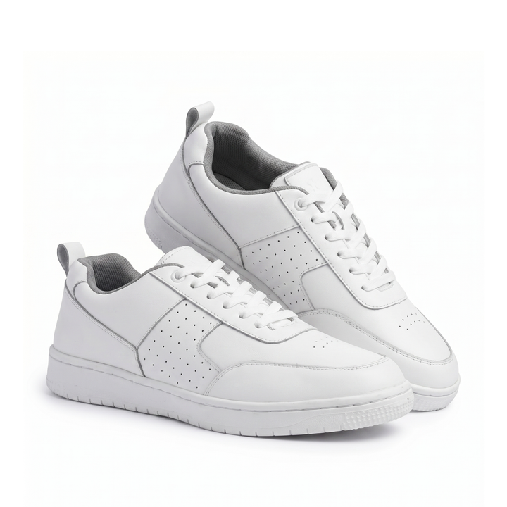 Ace White Perforated Sneakers