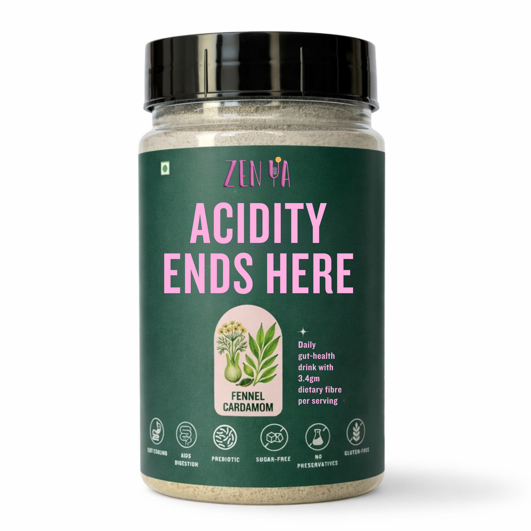 Jar of a health supplement with a green label and black lid on a white background