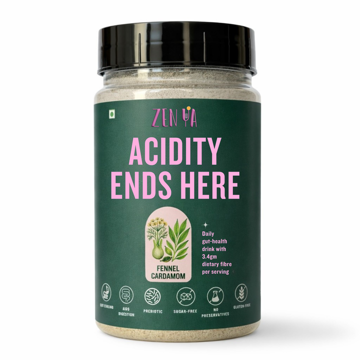 Jar of a health supplement with a green label and black lid on a white background