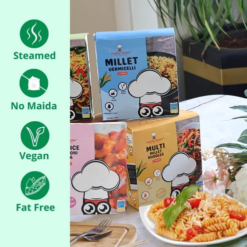 Healthy Master Noodles, Pasta & Vermicelli Combo - Millet Based