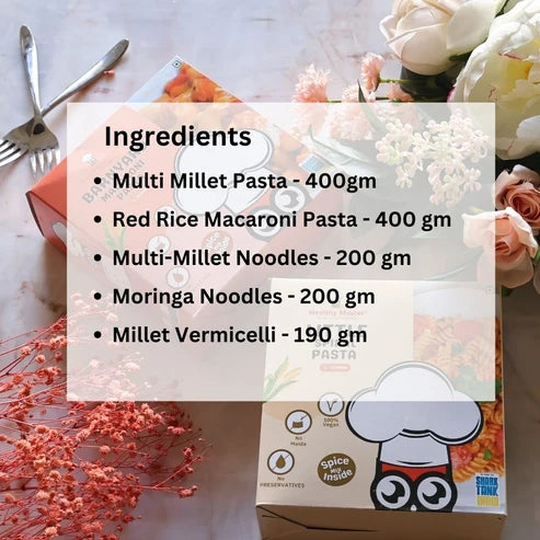 Healthy Master Noodles, Pasta & Vermicelli Combo - Millet Based