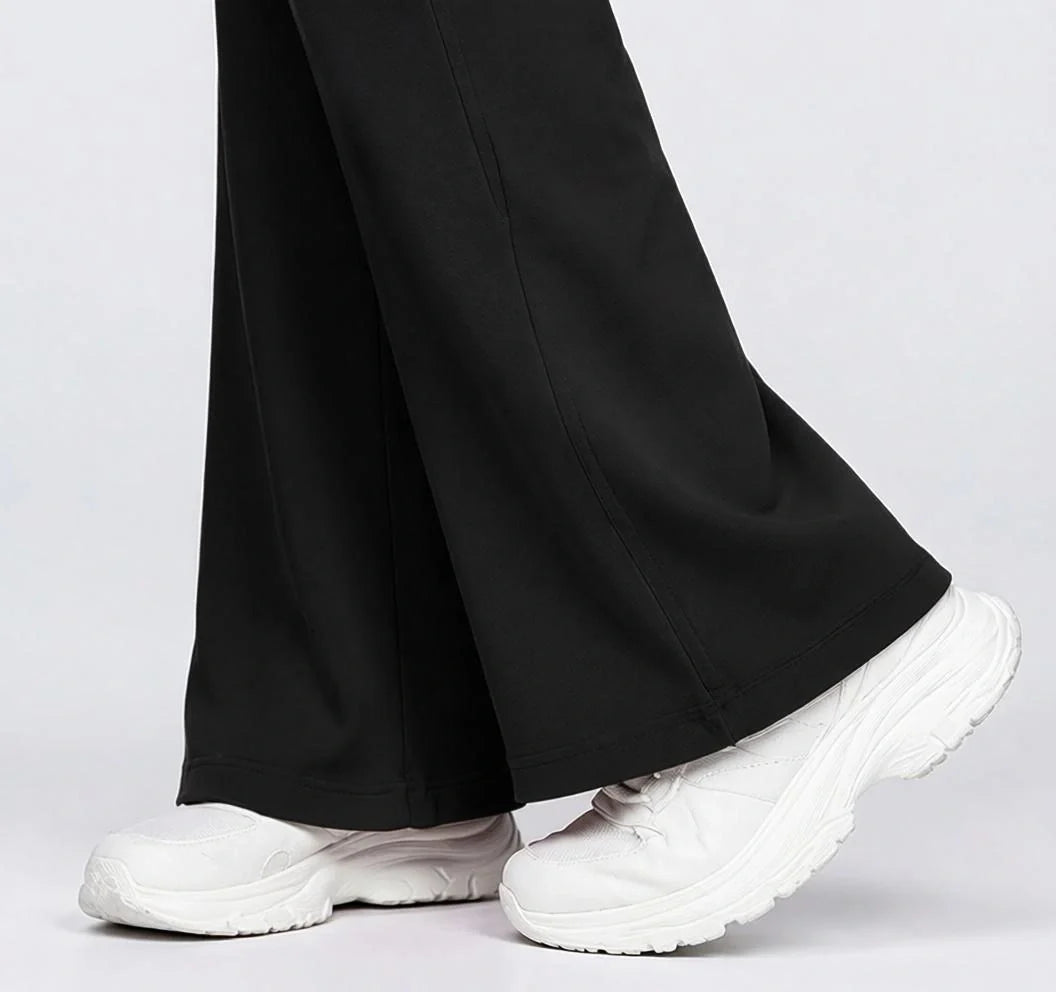 Women Bamboo Fabric Bell Bottom Yoga Pants | High Waist Bootcut Stretch Gym & Lounge Wear