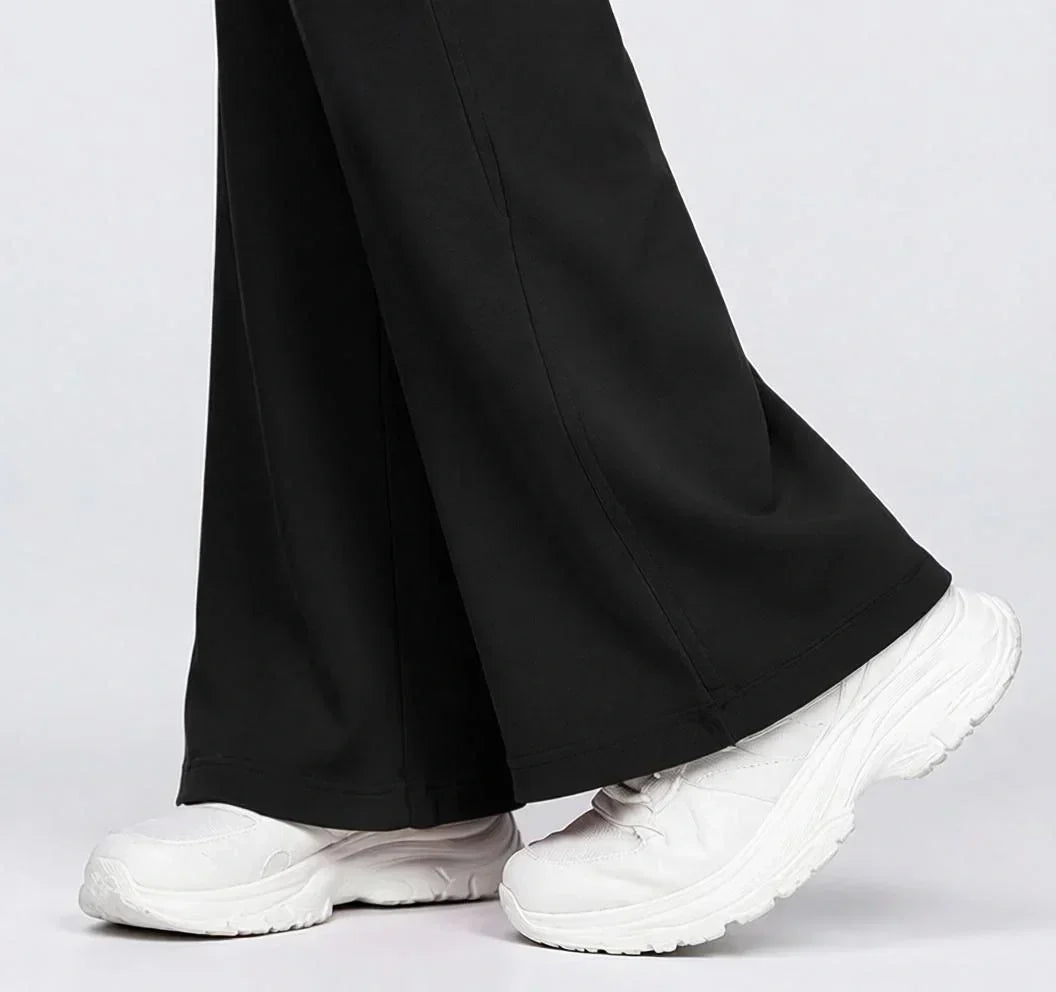 Women Bamboo Fabric Bell Bottom Yoga Pants | High Waist Bootcut Stretch Gym & Lounge Wear