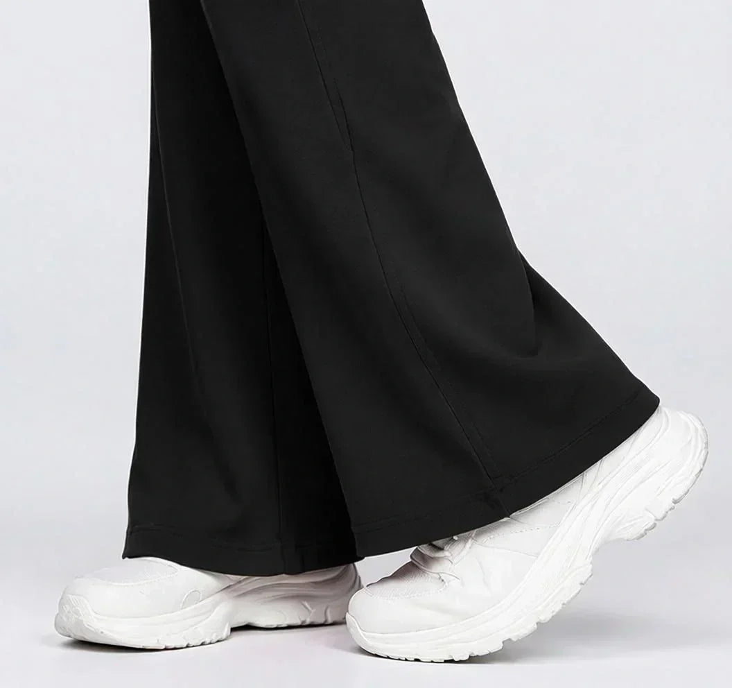 Women Bamboo Fabric Bell Bottom Yoga Pants | High Waist Bootcut Stretch Gym & Lounge Wear