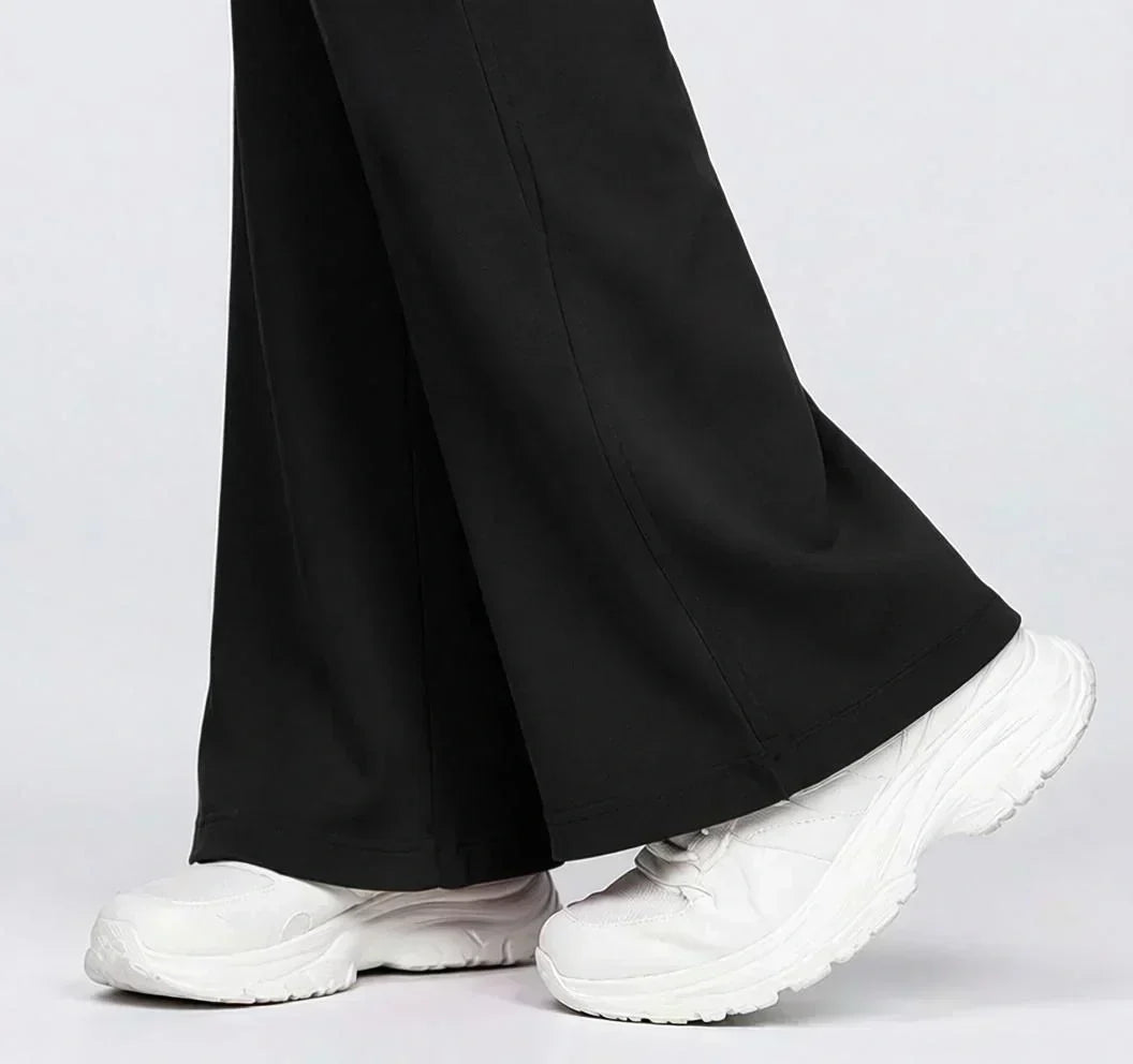 Women Bamboo Fabric Bell Bottom Yoga Pants | High Waist Bootcut Stretch Gym & Lounge Wear