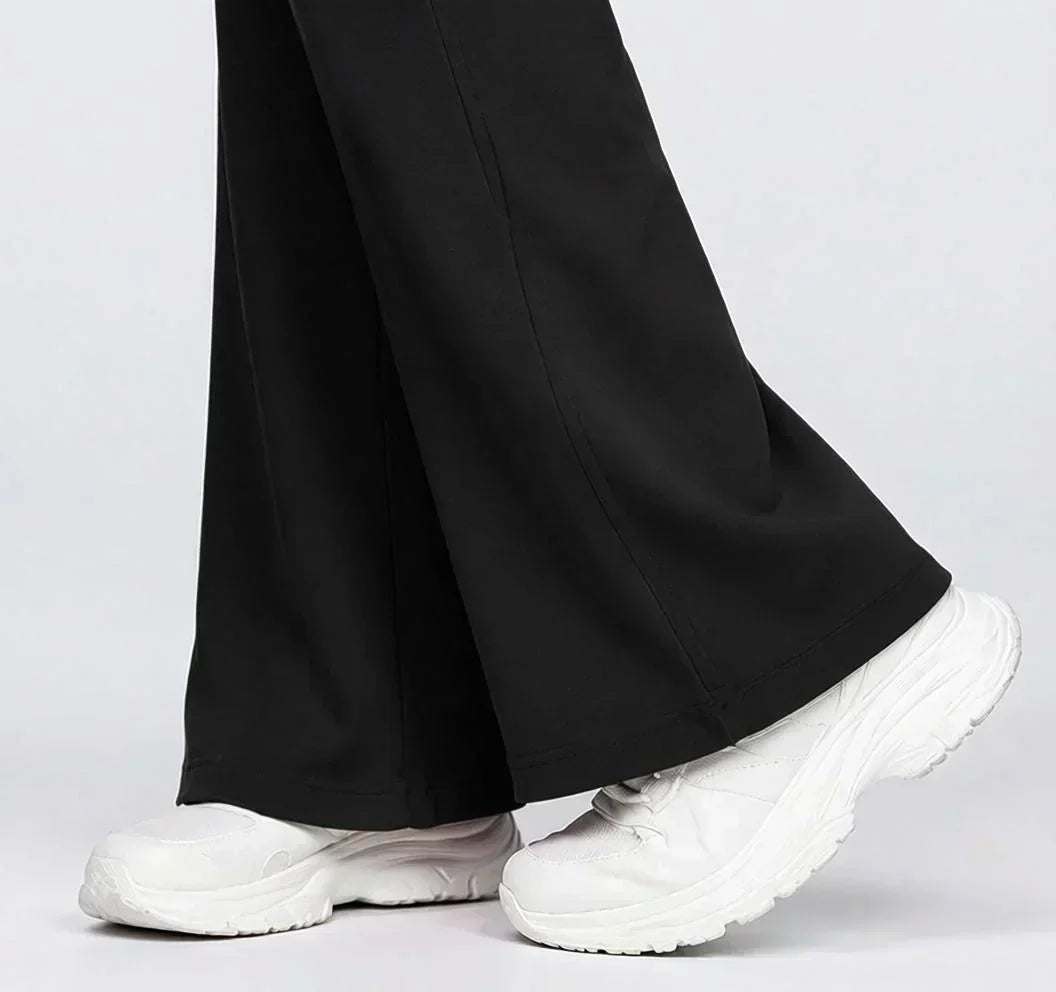 Women Bamboo Fabric Bell Bottom Yoga Pants | High Waist Bootcut Stretch Gym & Lounge Wear