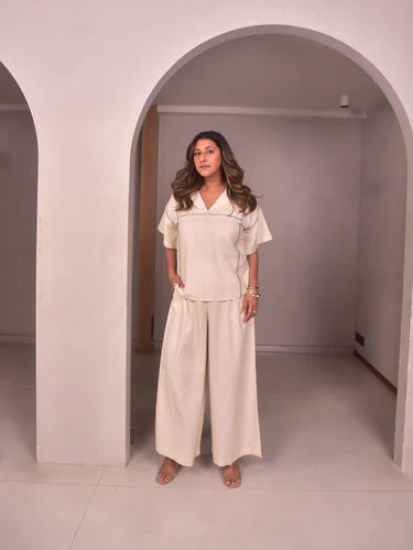 WhySoBlue Amara Collar Top