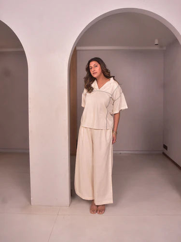 WhySoBlue Amara Collar Top